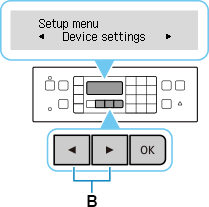 Pantalla del Menú Configurar: seleccione Config. dispositivo